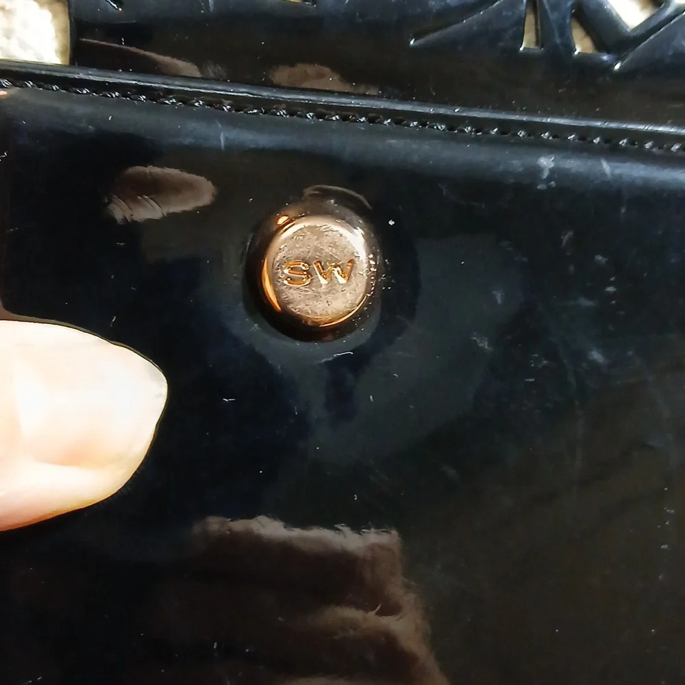 🦋 Sophia Webster Liara Black Patent Leather 3D Butterfly Tote Large Rare ✨ - Picture 7 of 15